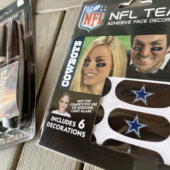 DALLAS Cowboys Official Tattoo Stencil Set & Temporary Under Eye Patches - Picture 3 of 5